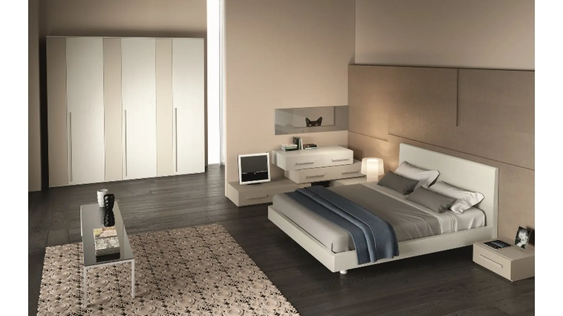 Camera da letto moderna di Mottes Mobili