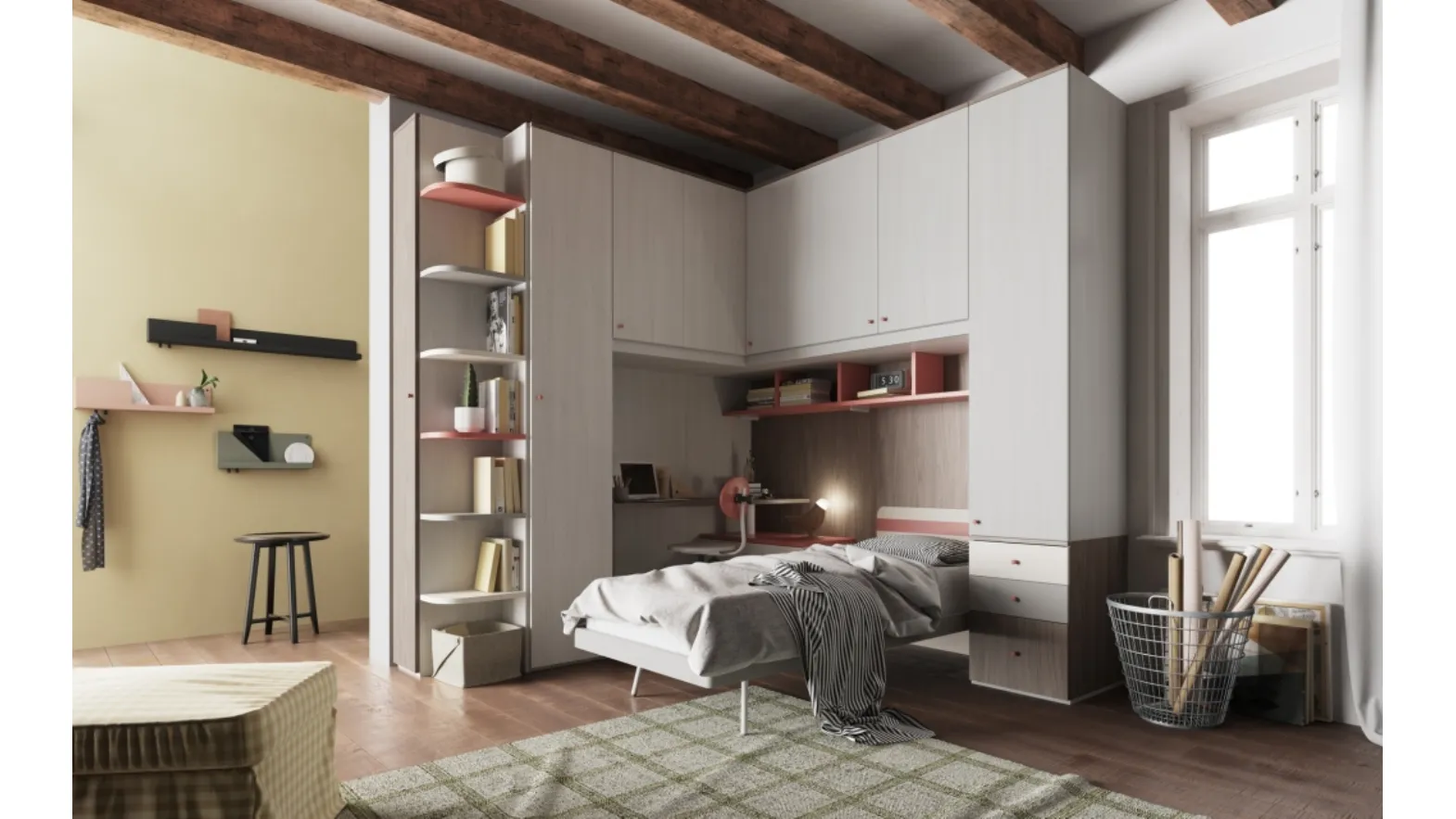 Armadio Ponte Angolare Cameretta A Ponte Lunghezza 200 Cm