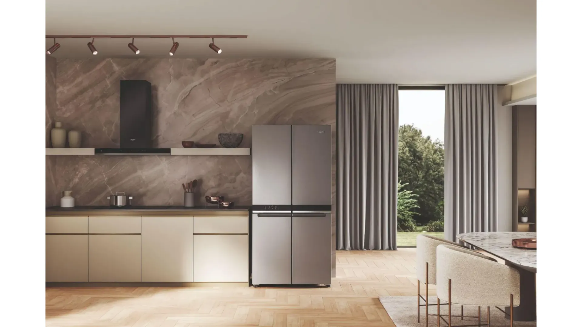  Frigorifero Whirlpool colore inox