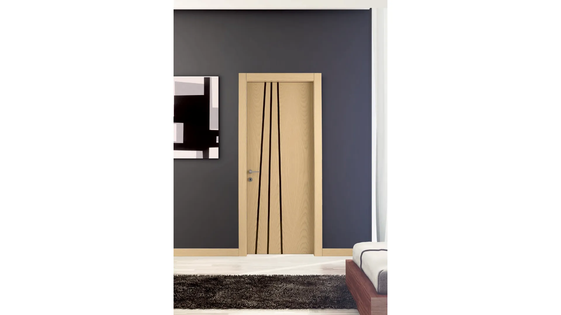 Porte in legno con inserti