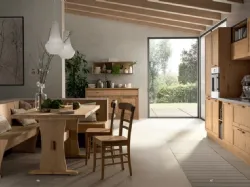 Cucina WOOD anta a telaio in Rovere