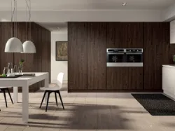 Cucina composizione 02 legno di rovere