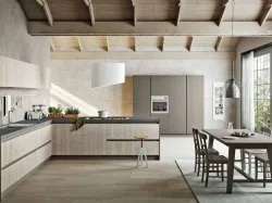 Cucina composizione A1 legno ABETE