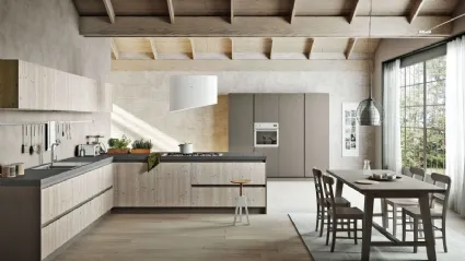 Cucina composizione A1 legno ABETE