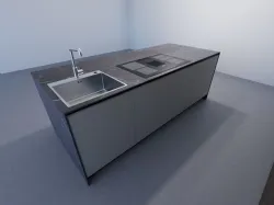 Cucina in laminato a ponte 