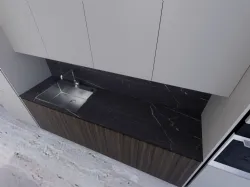 Cucina in laminato a ponte 