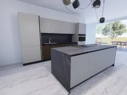 Cucina in laminato a ponte 