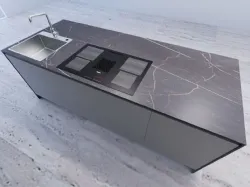 Cucina in laminato a ponte 