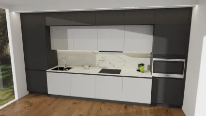 Cucina in laminato a ponte 