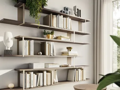 Bibliothèque Blanche Avec étagères – Bois – Fabriquée En Vénétie – Estea Mobili