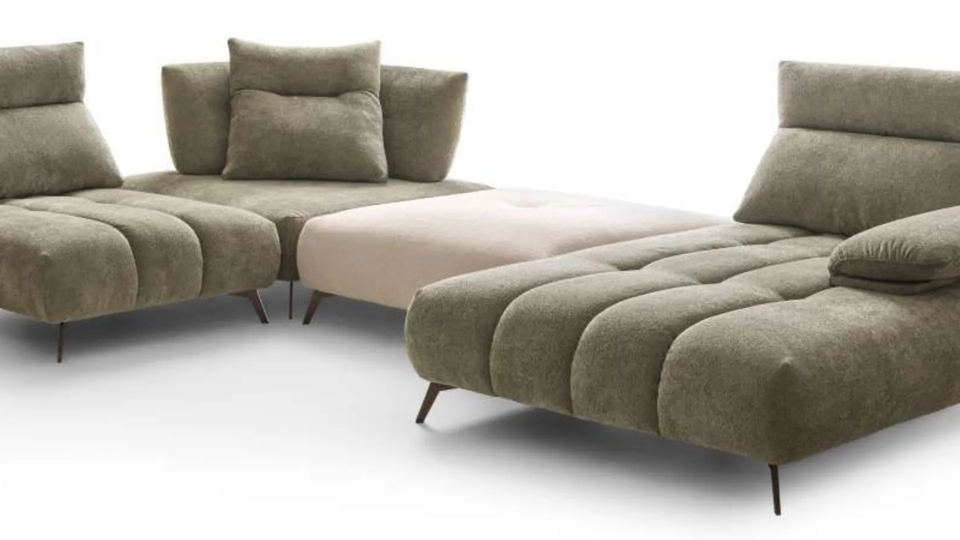 Divano ASCOT ANGOLARE braccioli traslanti