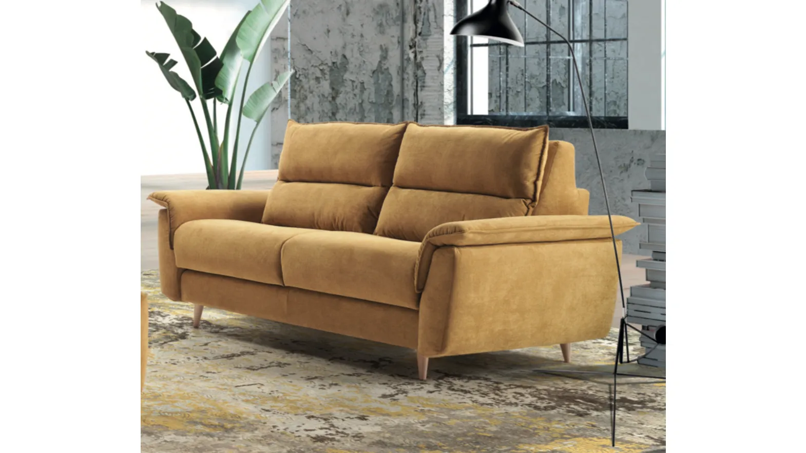 Divano letto angolare Sottovoce bianco perla | in offerta su Garnero Arredamenti