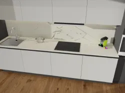 Cucina  moderna completa di elettrodomestici 