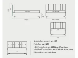 Letto matrimoniale DOMINO 24 con contenitore