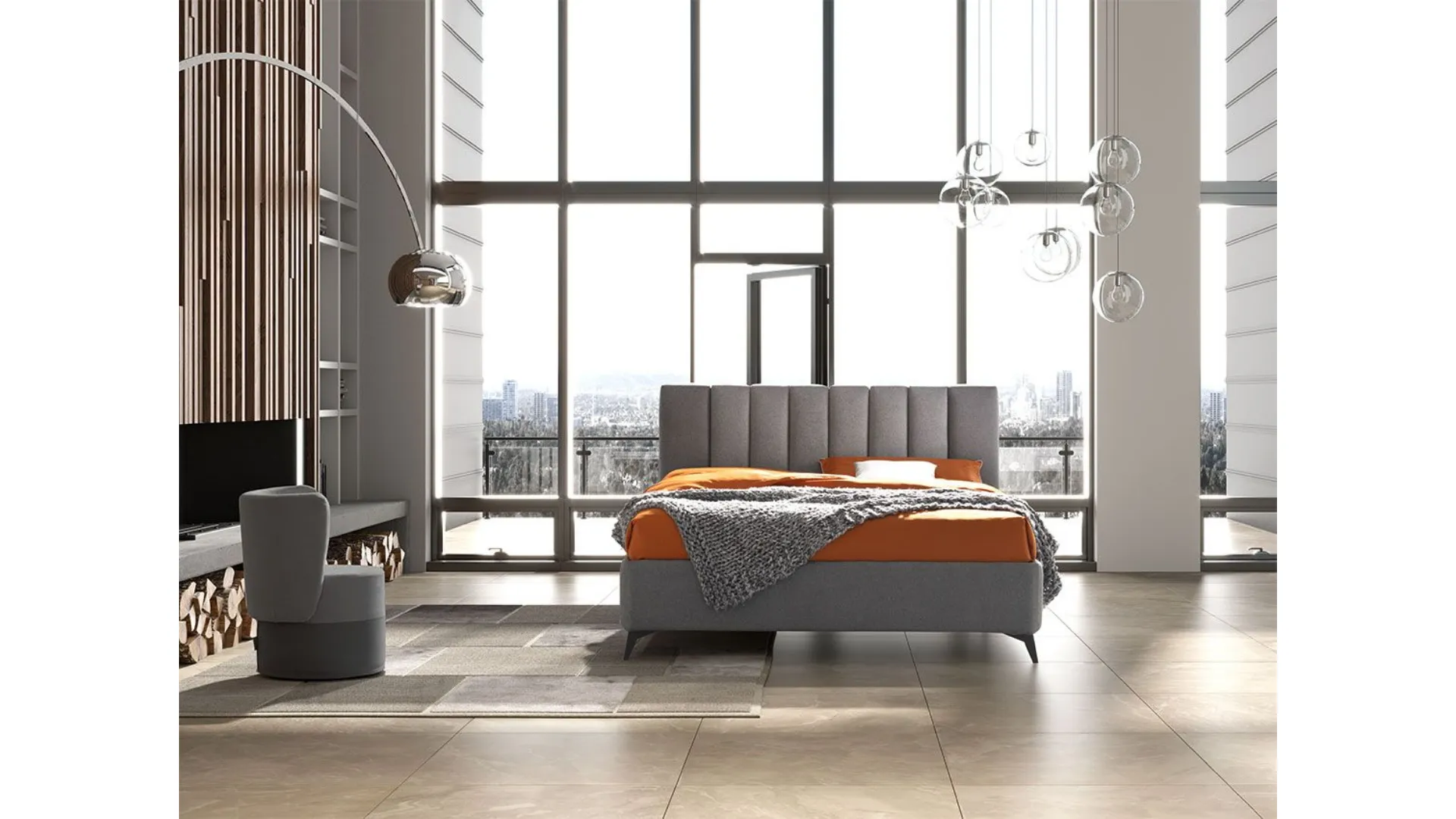 Letto matrimoniale DOMINO 24 con contenitore