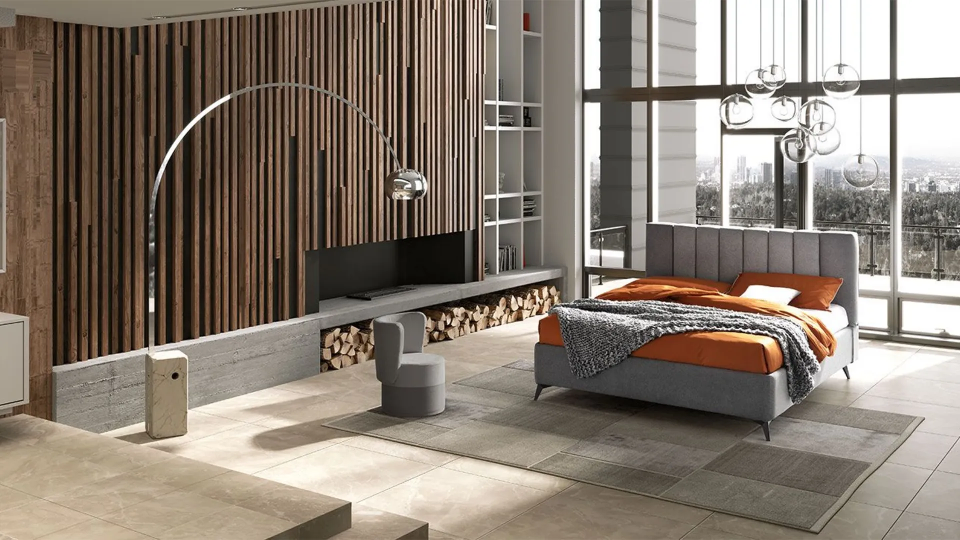 Letto matrimoniale DOMINO 24 con contenitore