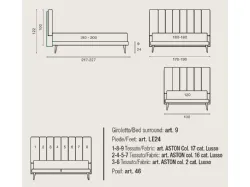  Letto matrimoniale DOMINO 24 con rete di struttura