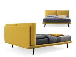 Letto matrimoniale ENEA 24 con rete di struttura