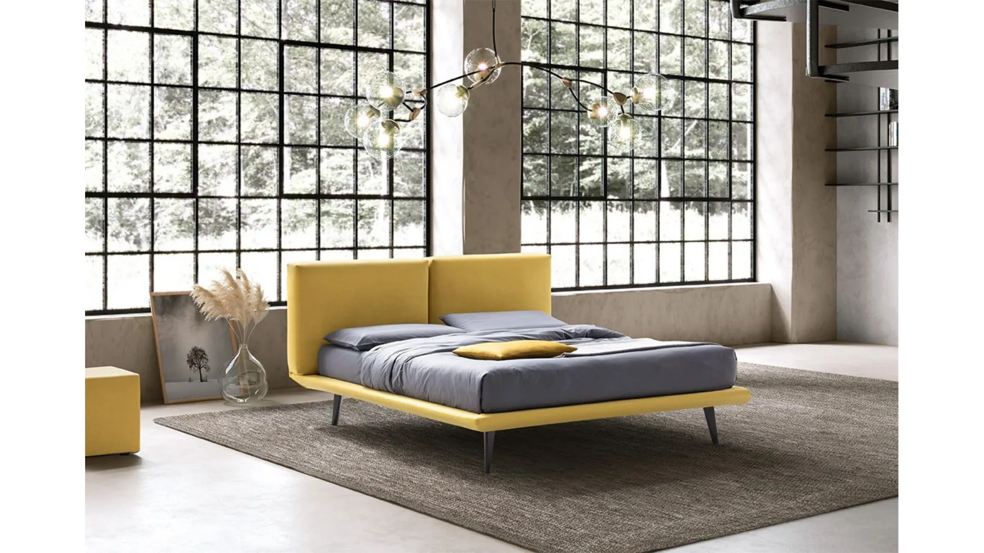 Letto matrimoniale ENEA 24 con rete di struttura