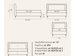 Letto matrimoniale ILLUMIA con contenitore