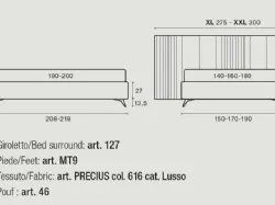 Letto matrimoniale MATRIX con contenitore