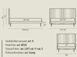 Letto matrimoniale MATRIX con rete strutturale