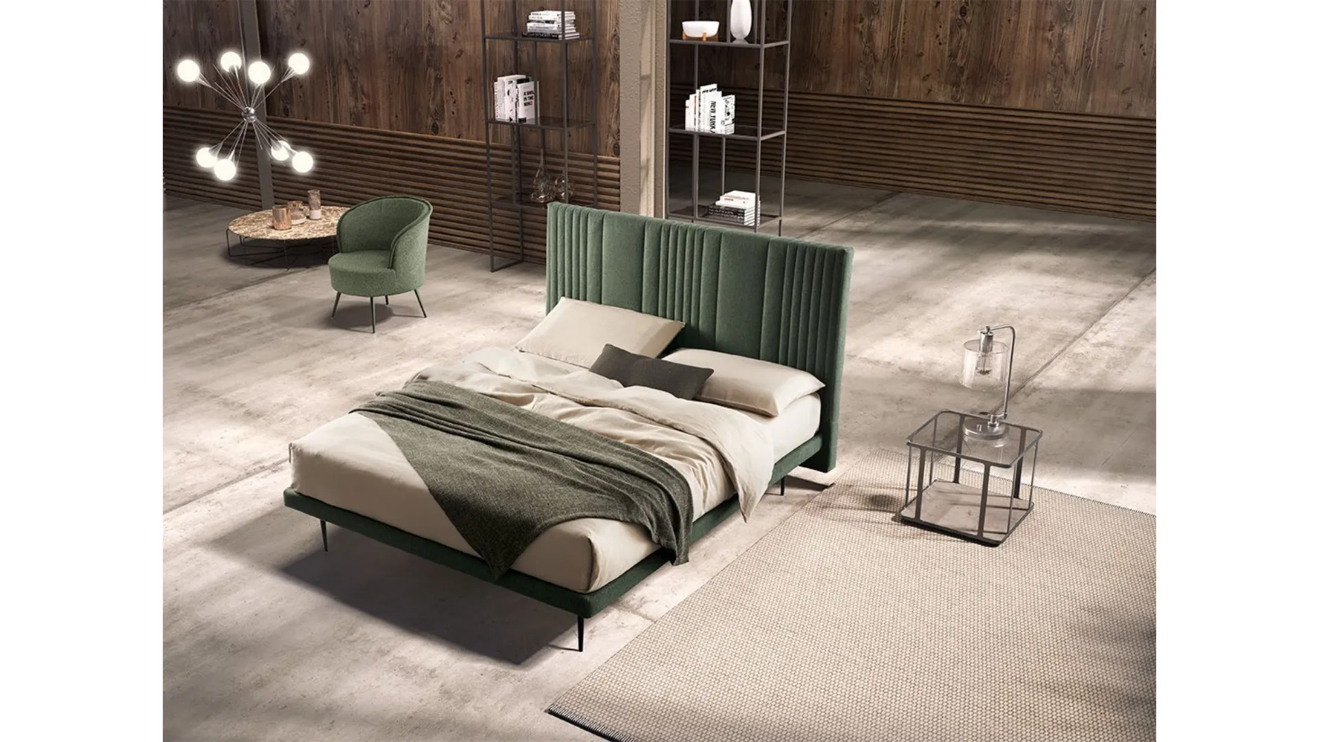 Letto matrimoniale MATRIX con rete strutturale