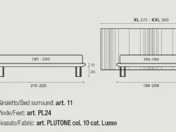 Letto matrimoniale MATRIX XL con rete di struttura