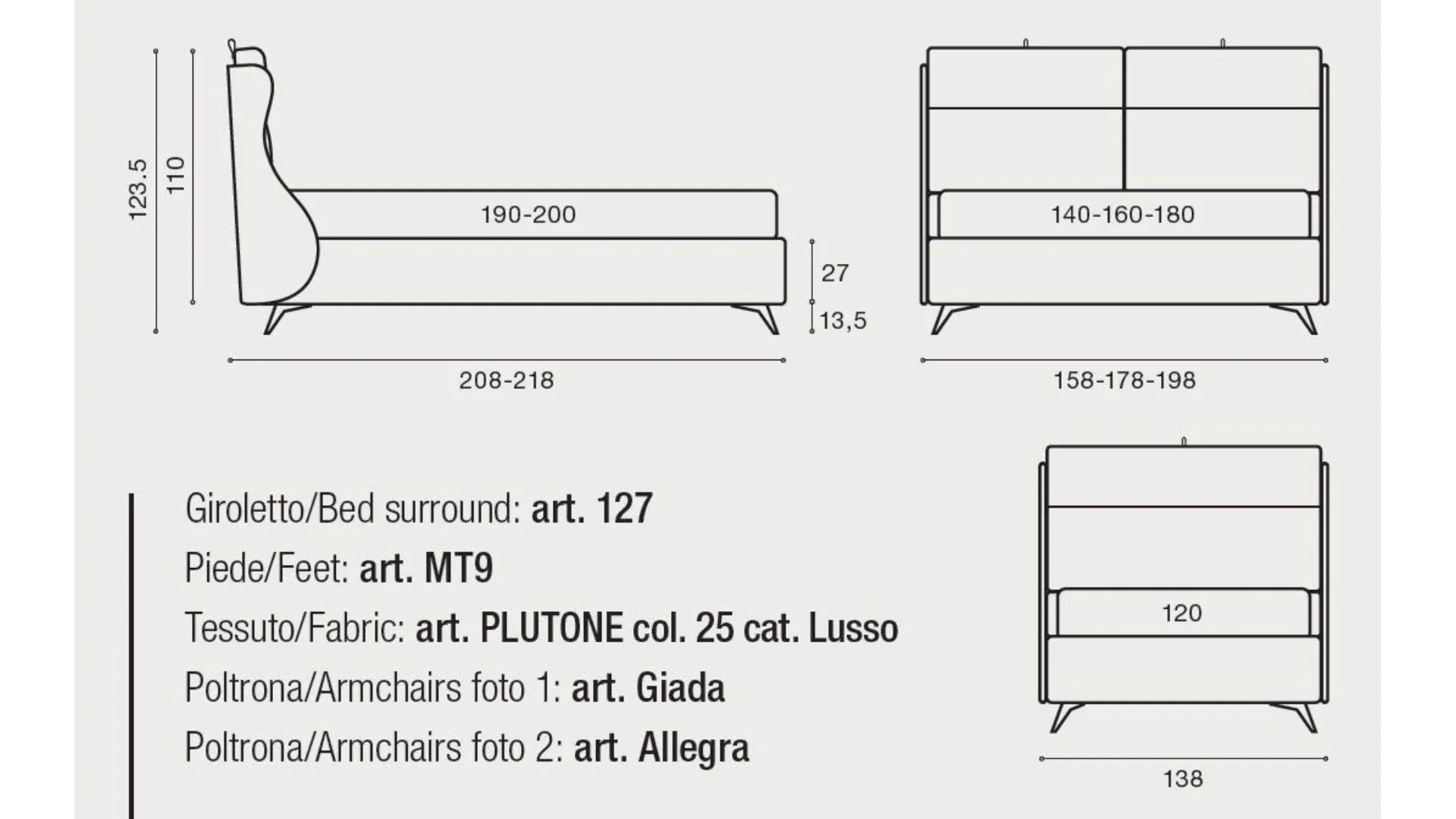 Letto matrimoniale SEGRETO con contenitore