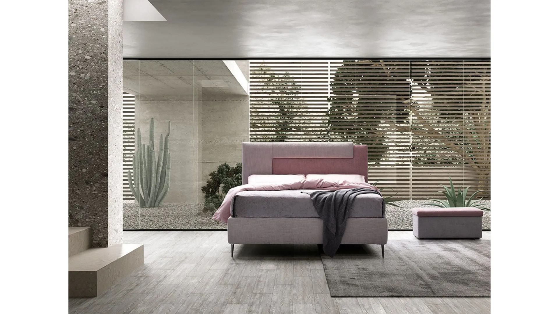 Letto matrimoniale SPAZIO DINAMIC con contenitore
