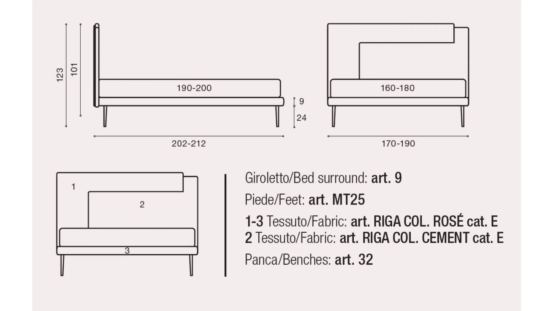 Letto matrimoniale SPAZIO DINAMIC con rete di struttura.