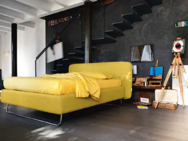 Letto noctis doxy wide matrimoniale contenitore dal design moderno