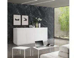Madia 4 ante ammortizzate di design in finitura acciaio ossidato 180x80