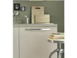 Cucina binaca lineare moderna di qualità della collezione Arredo 3 cucine. 