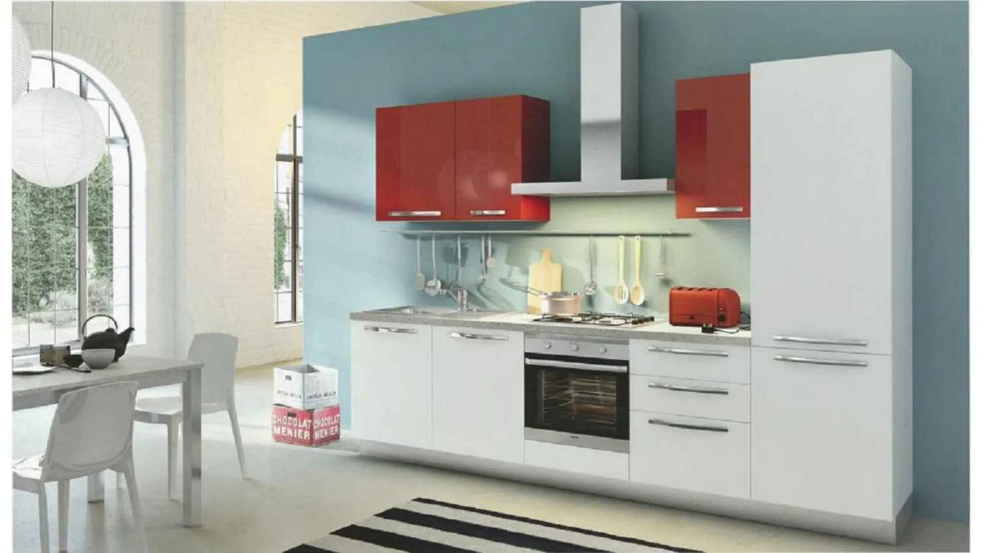 cucina moderna in laminato materico scontata della collezione Mottes Mobili 