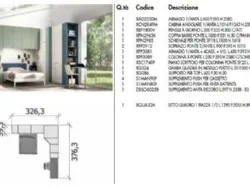 Cameretta in legno laccato