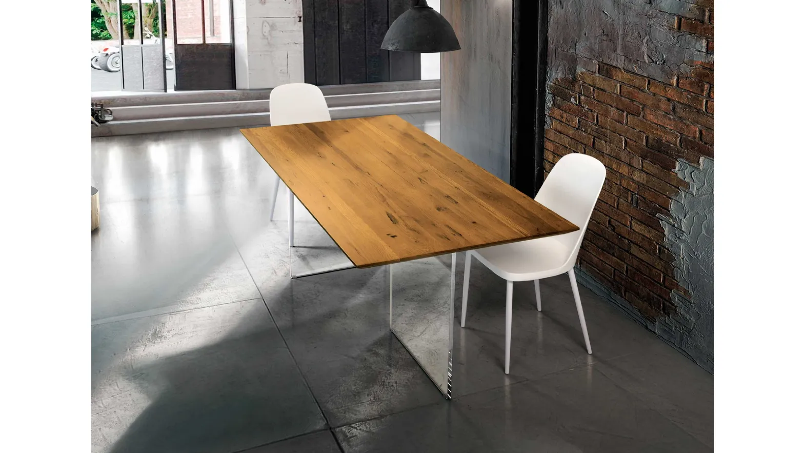 Tavolo con piano in Legno massello